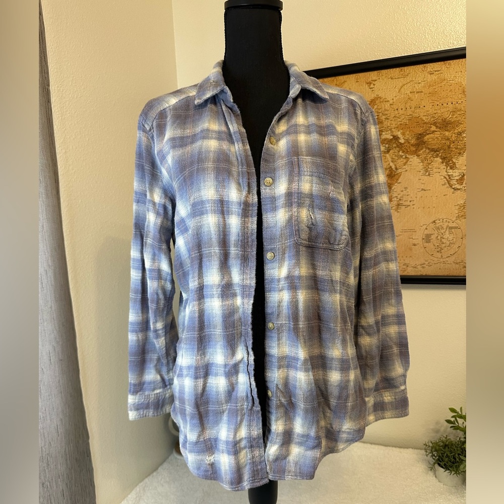 American Eagle destroyed oversized flannel